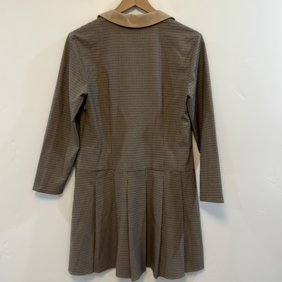 & OTHER STORIES Collared Check Long Sleeve Mini Dress - Picture 9 of 9
